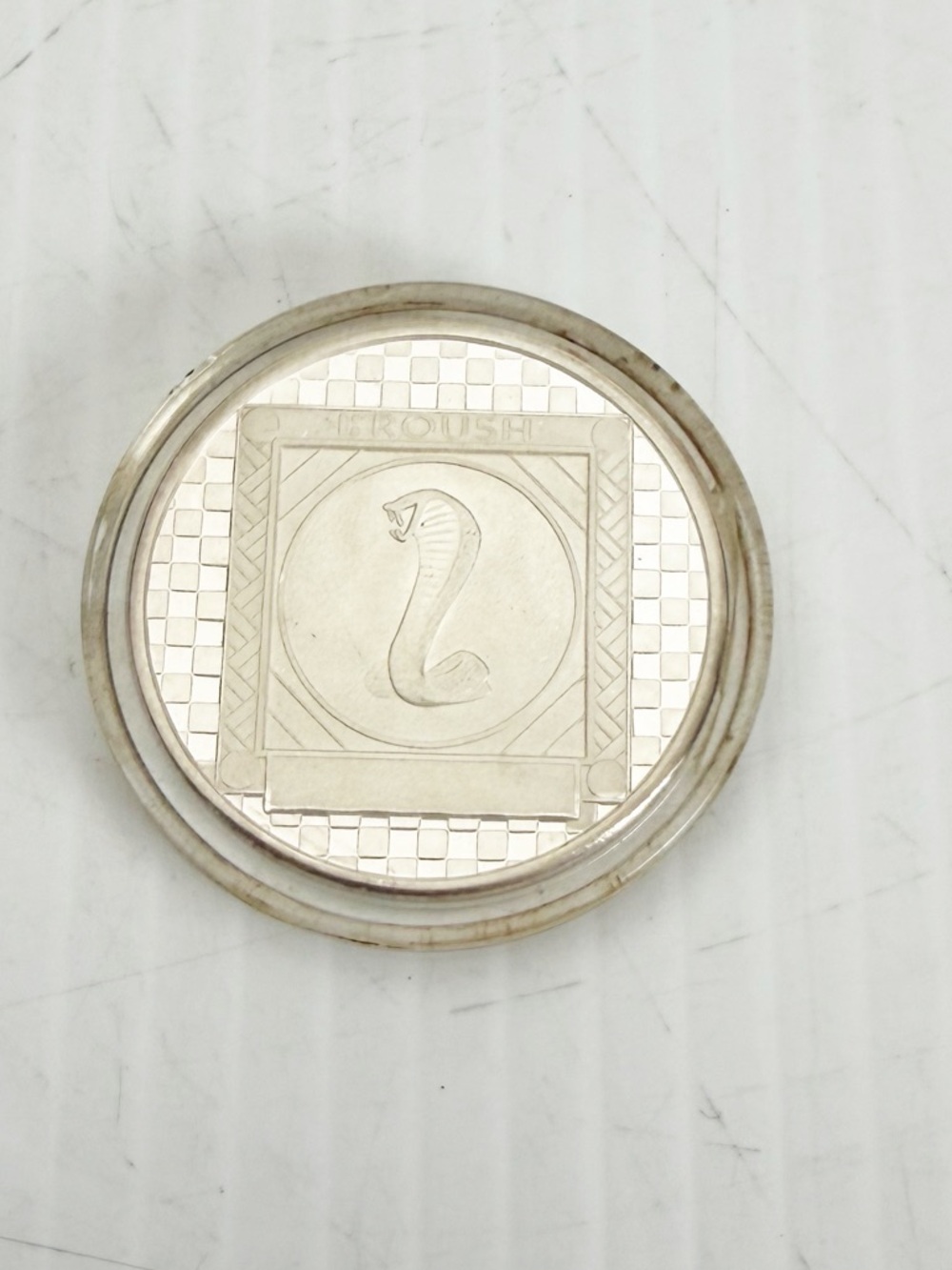 Vintage Roush Racing Cobra .999 Fine Silver Non Personalized Rare Token